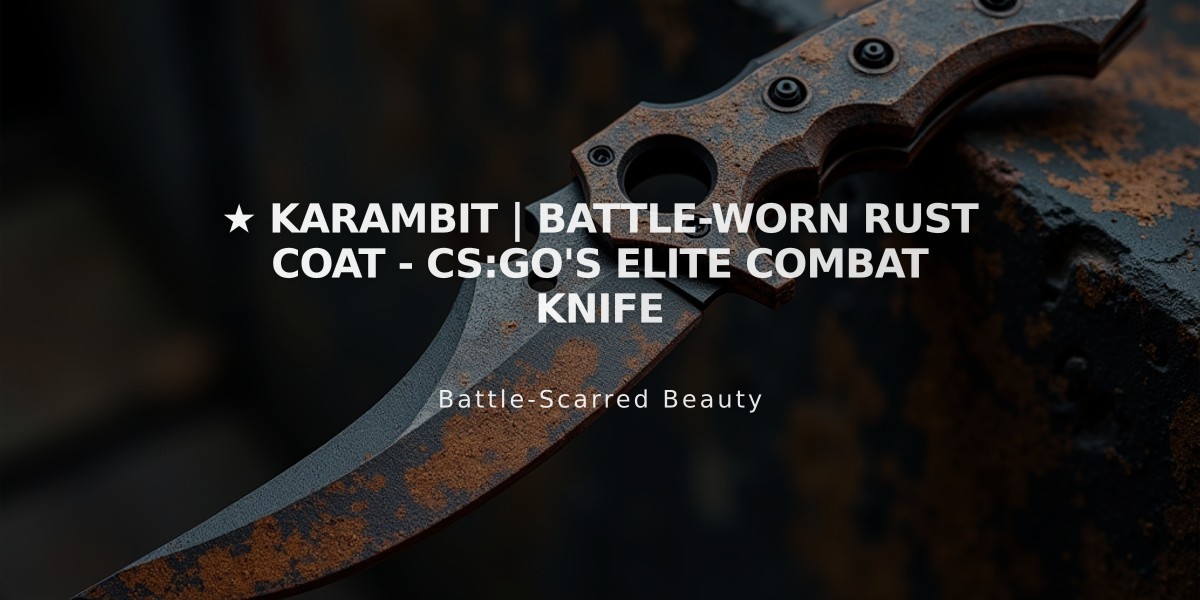 ★ Karambit | Battle-Worn Rust Coat - CS:GO's Elite Combat Knife