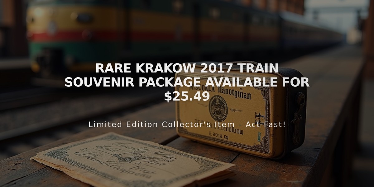 Rare Krakow 2017 Train Souvenir Package Available for $25.49