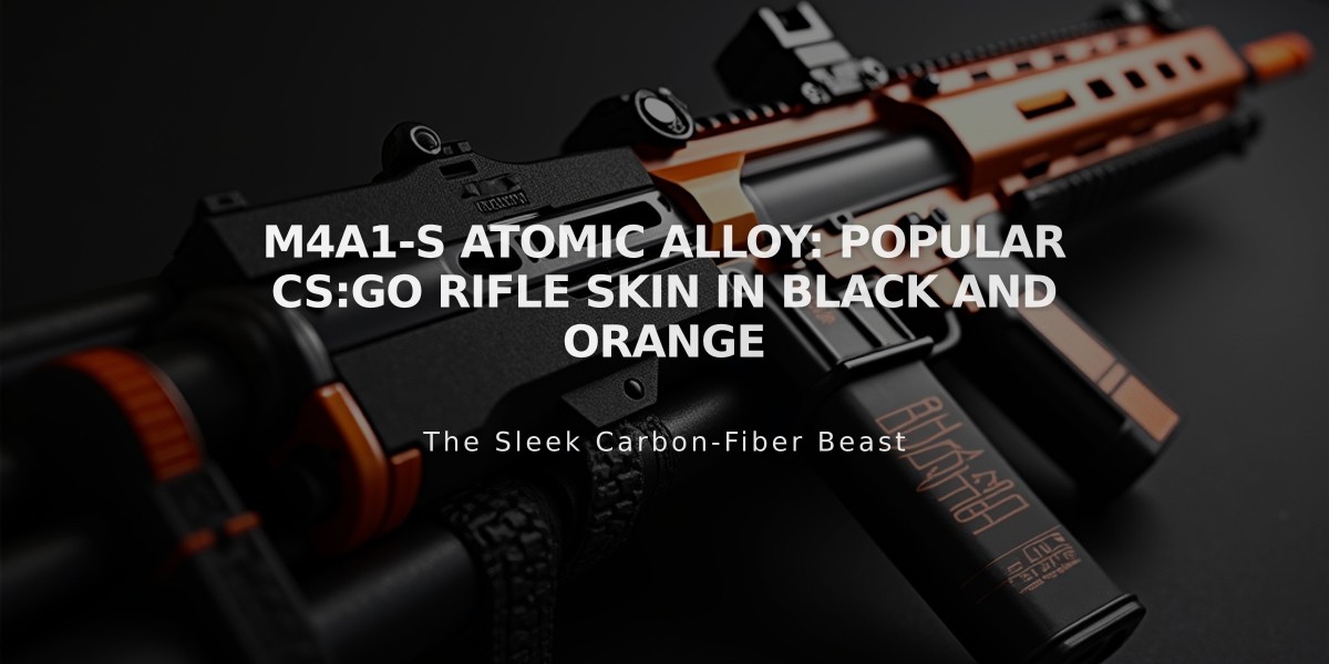 M4A1-S Atomic Alloy: Popular CS:GO Rifle Skin in Black and Orange