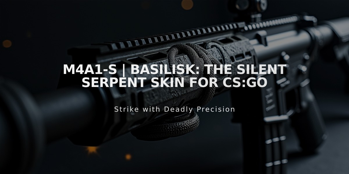 M4A1-S | Basilisk: The Silent Serpent Skin for CS:GO