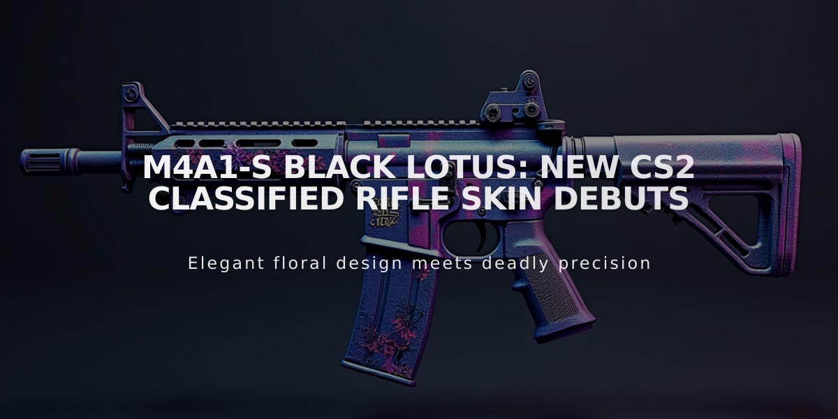 M4A1-S Black Lotus: New CS2 Classified Rifle Skin Debuts