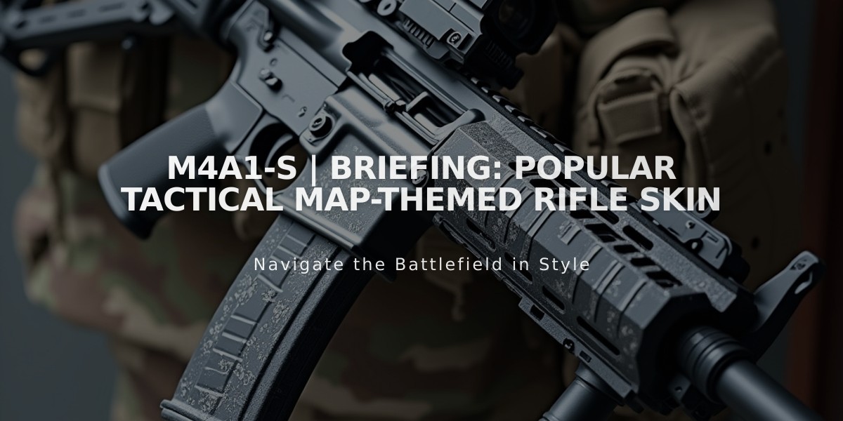 M4A1-S | Briefing: Popular Tactical Map-Themed Rifle Skin