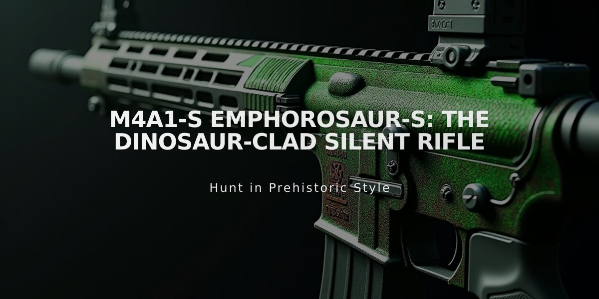 M4A1-S Emphorosaur-S: The Dinosaur-Clad Silent Rifle