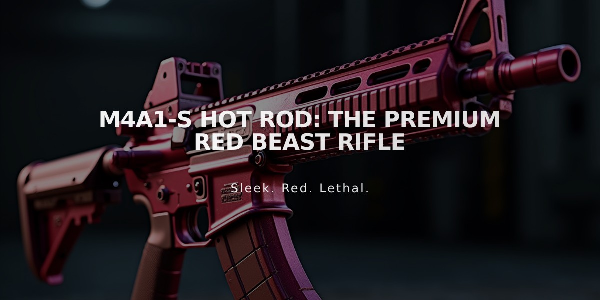 M4A1-S Hot Rod: The Premium Red Beast Rifle