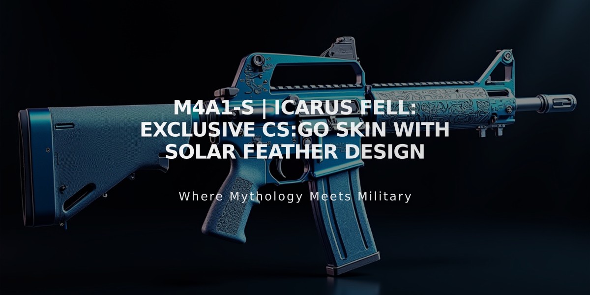 M4A1-S | Icarus Fell: Exclusive CS:GO Skin with Solar Feather Design