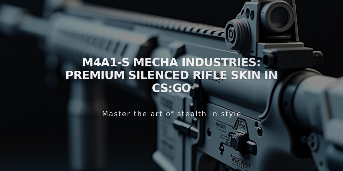 M4A1-S Mecha Industries: Premium Silenced Rifle Skin in CS:GO