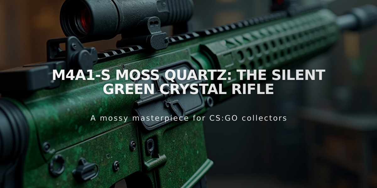 M4A1-S Moss Quartz: The Silent Green Crystal Rifle