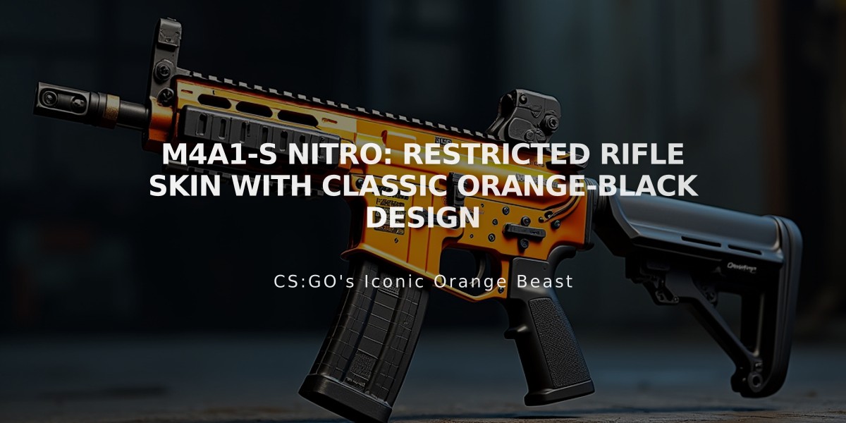 M4A1-S Nitro: Restricted Rifle Skin with Classic Orange-Black Design