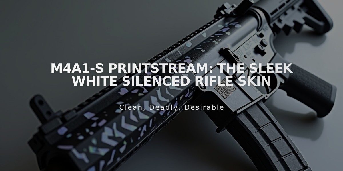 M4A1-S Printstream: The Sleek White Silenced Rifle Skin