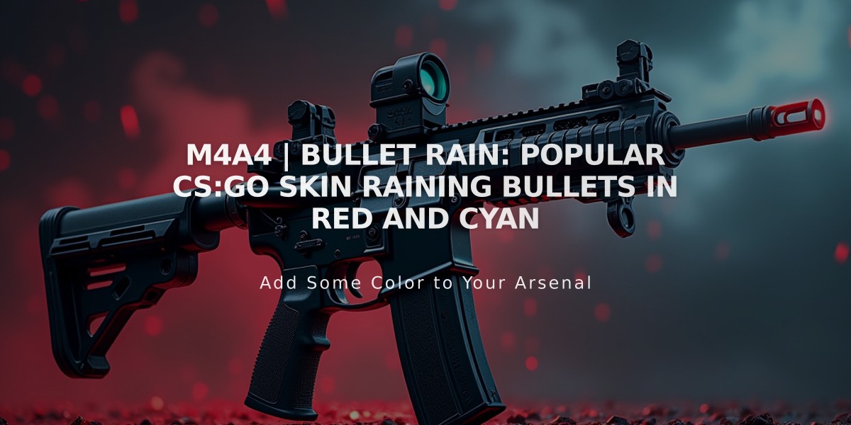 M4A4 | Bullet Rain: Popular CS:GO Skin Raining Bullets in Red and Cyan