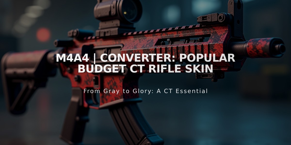 M4A4 | Converter: Popular Budget CT Rifle Skin