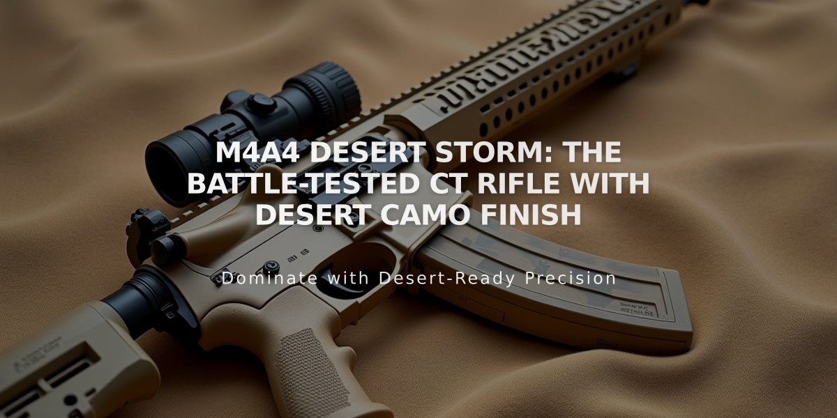 M4A4 Desert Storm: The Battle-Tested CT Rifle with Desert Camo Finish