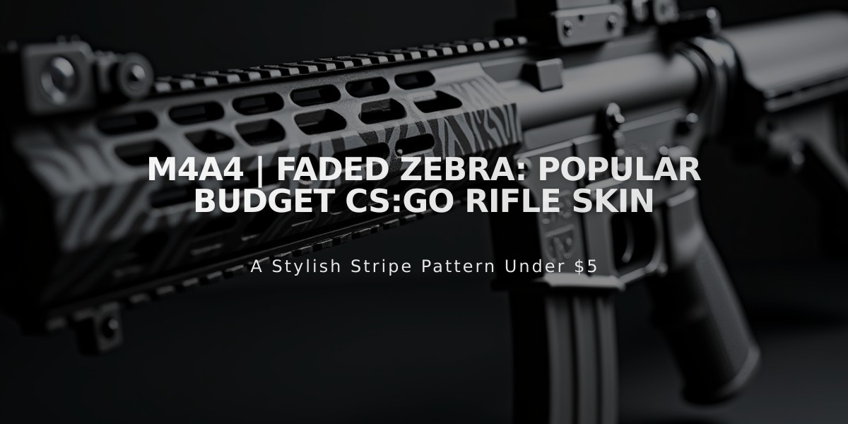 M4A4 | Faded Zebra: Popular Budget CS:GO Rifle Skin