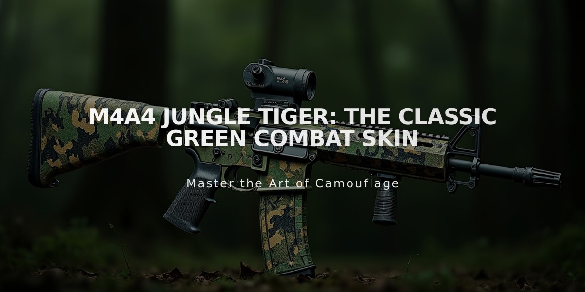 M4A4 Jungle Tiger: The Classic Green Combat Skin