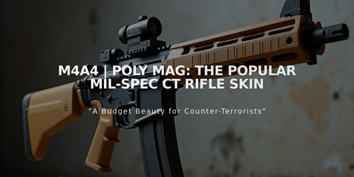 M4A4 | Poly Mag: The Popular Mil-Spec CT Rifle Skin