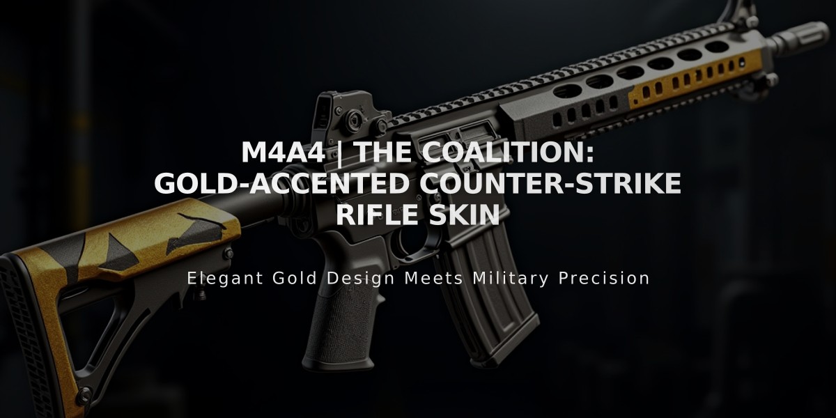 M4A4 | The Coalition: Gold-Accented Counter-Strike Rifle Skin