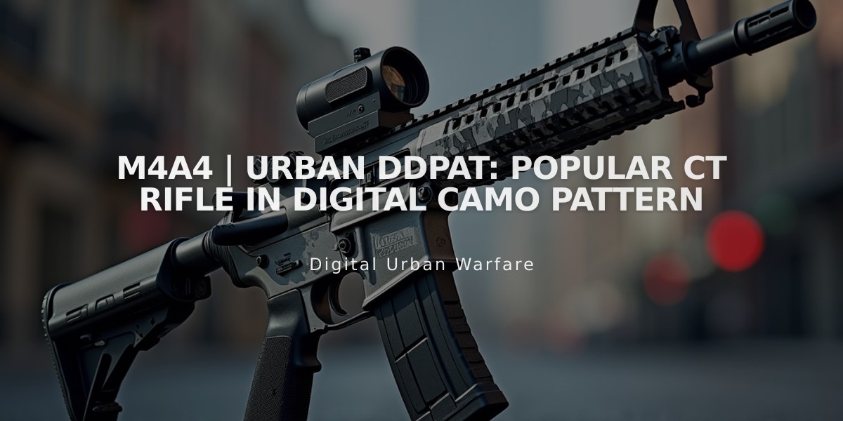 M4A4 | Urban DDPAT: Popular CT Rifle in Digital Camo Pattern