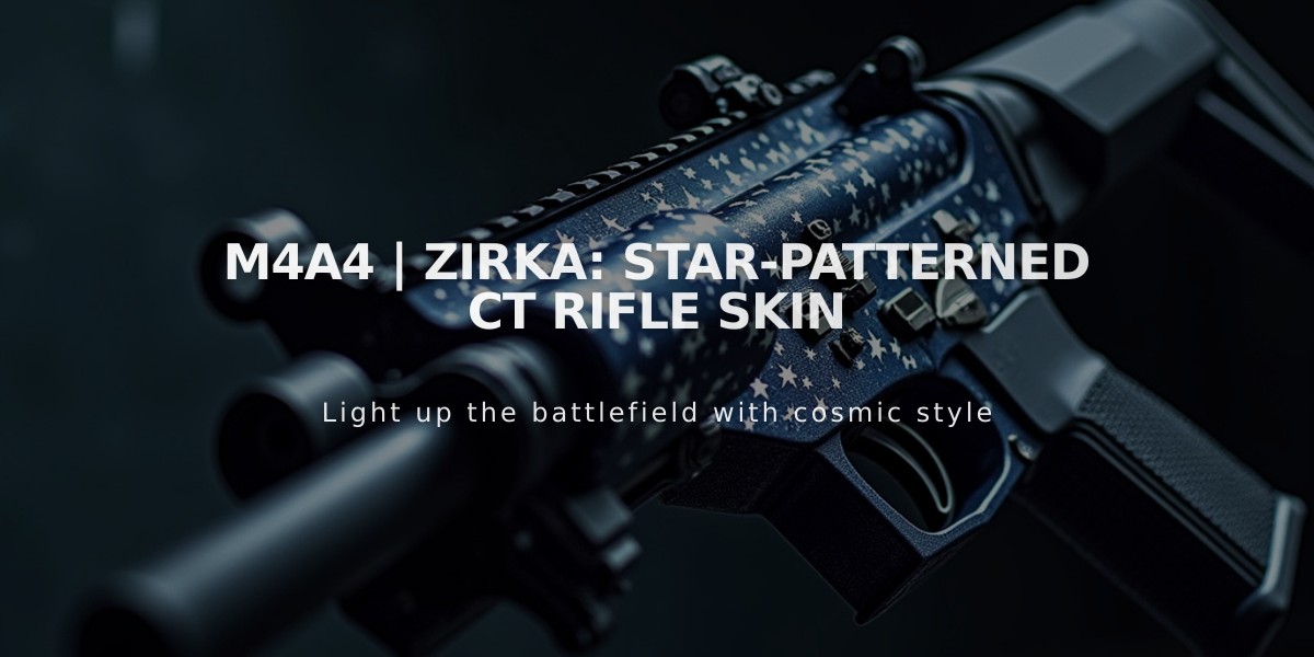 M4A4 | Zirka: Star-Patterned CT Rifle Skin