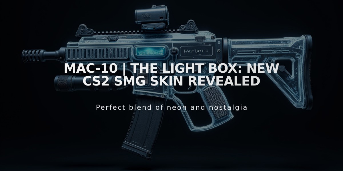 MAC-10 | The Light Box: New CS2 SMG Skin Revealed