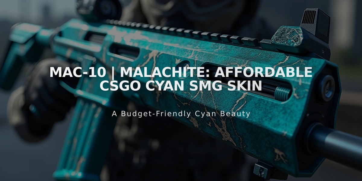 MAC-10 | Malachite: Affordable CSGO Cyan SMG Skin