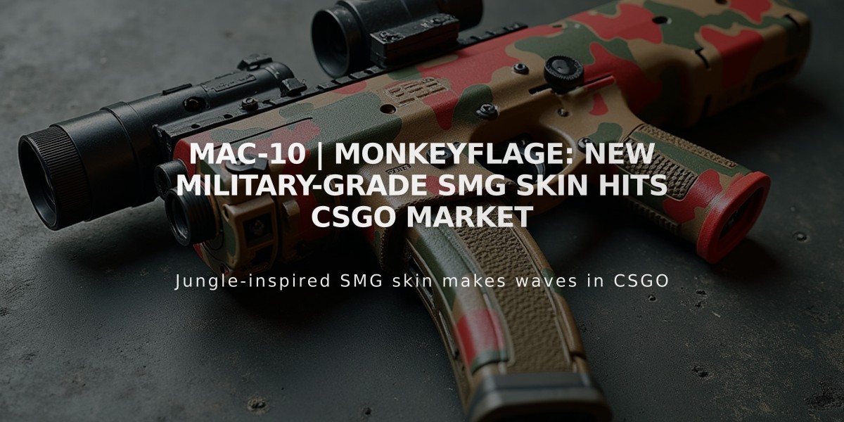 MAC-10 | Monkeyflage: New Military-Grade SMG Skin Hits CSGO Market