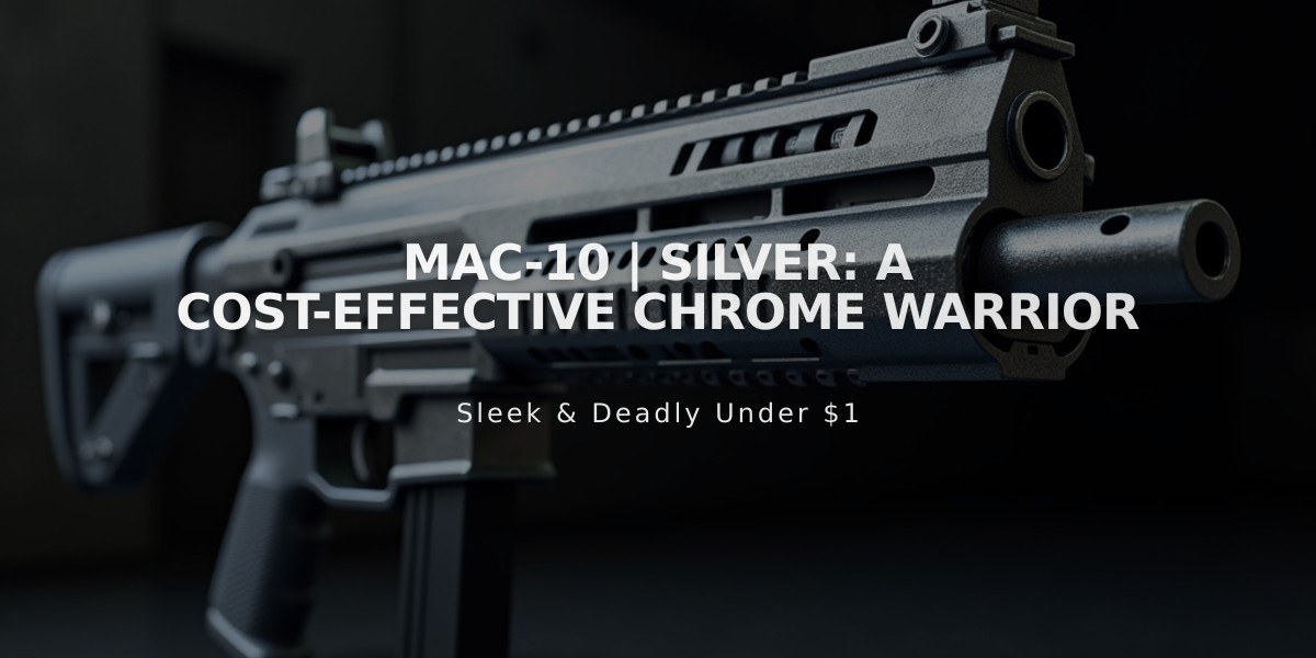 MAC-10 | Silver: A Cost-Effective Chrome Warrior