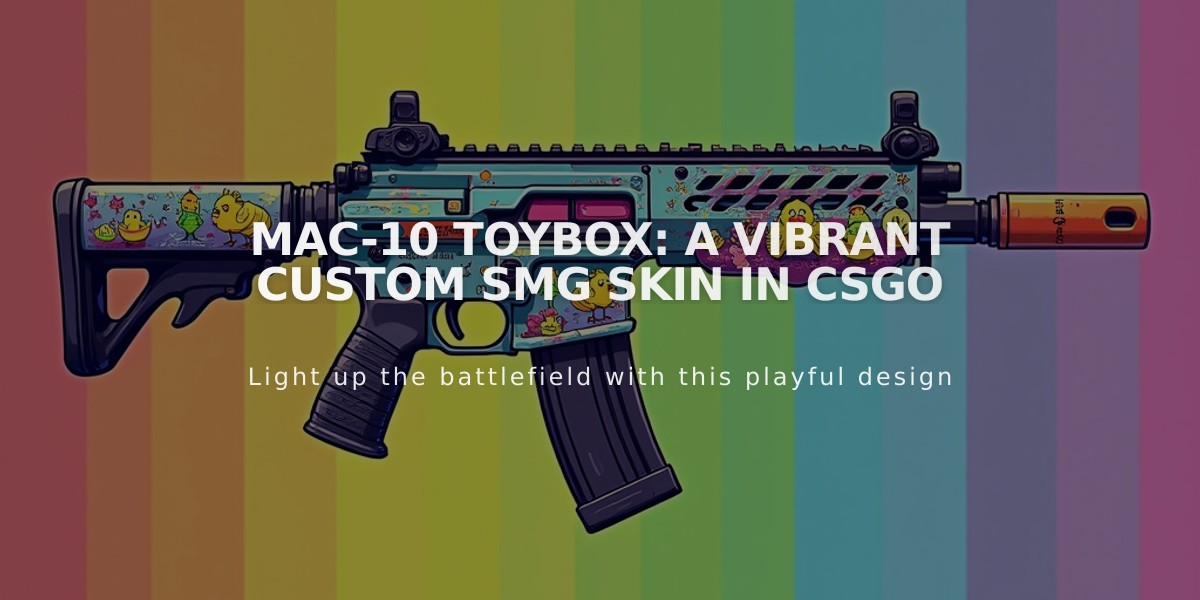 MAC-10 Toybox: A Vibrant Custom SMG Skin in CSGO