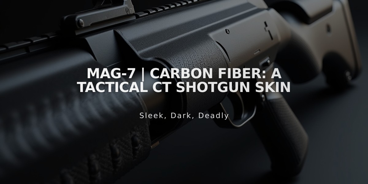 MAG-7 | Carbon Fiber: A Tactical CT Shotgun Skin