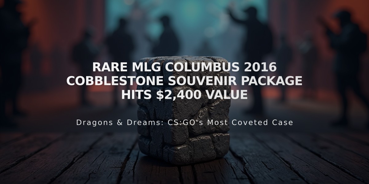 Rare MLG Columbus 2016 Cobblestone Souvenir Package Hits $2,400 Value