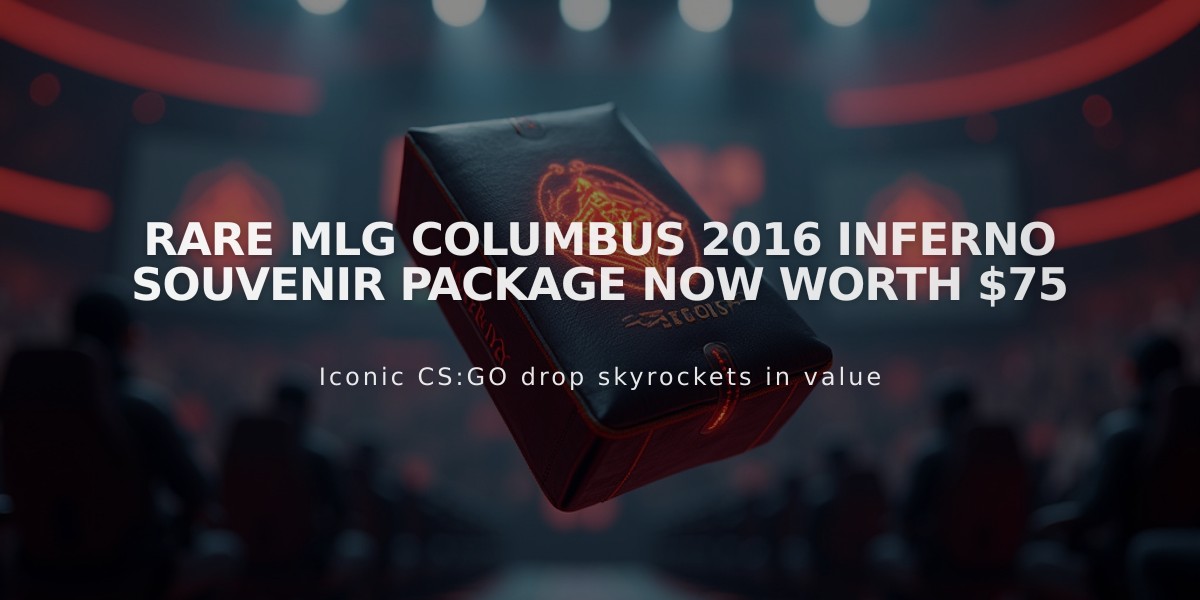 Rare MLG Columbus 2016 Inferno Souvenir Package Now Worth $75