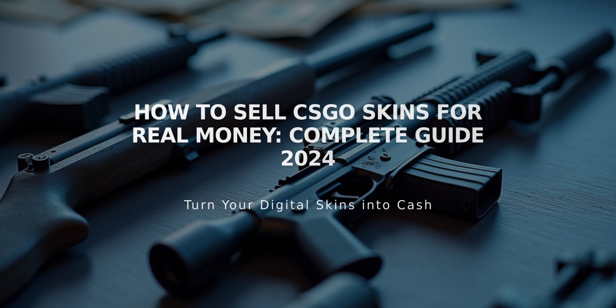 How to Sell CSGO Skins for Real Money: Complete Guide 2024