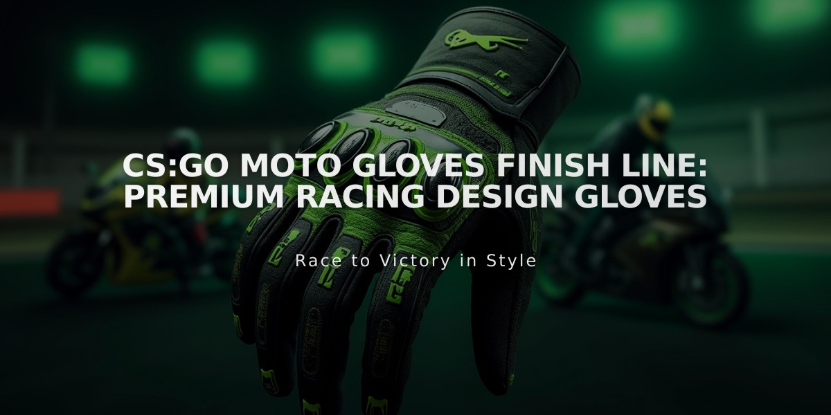 CS:GO Moto Gloves Finish Line: Premium Racing Design Gloves