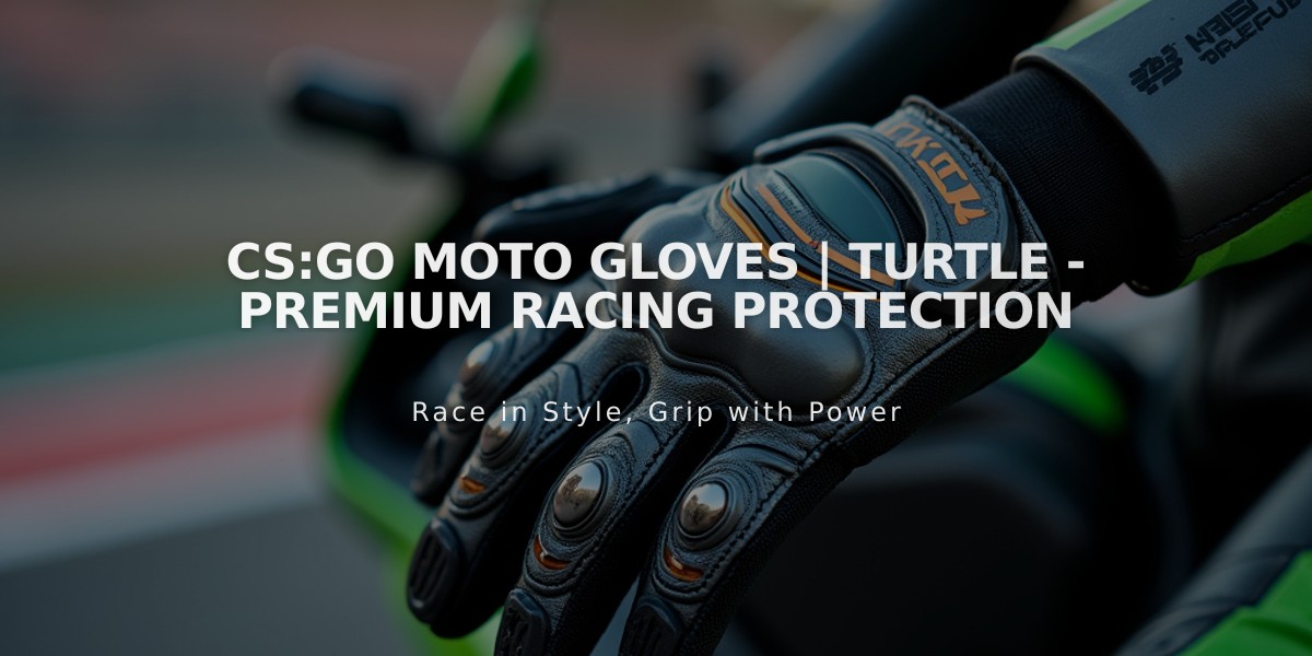 CS:GO Moto Gloves | Turtle - Premium Racing Protection