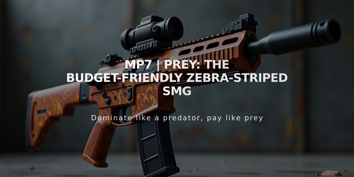 MP7 | Prey: The Budget-Friendly Zebra-Striped SMG