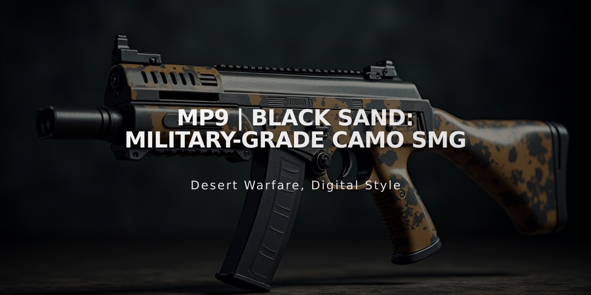 MP9 | Black Sand: Military-Grade Camo SMG