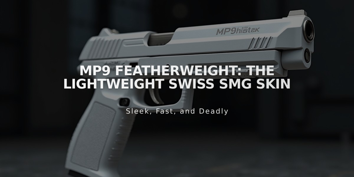 MP9 Featherweight: The Lightweight Swiss SMG Skin