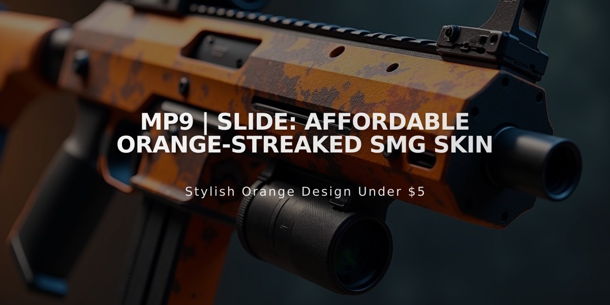 MP9 | Slide: Affordable Orange-Streaked SMG Skin