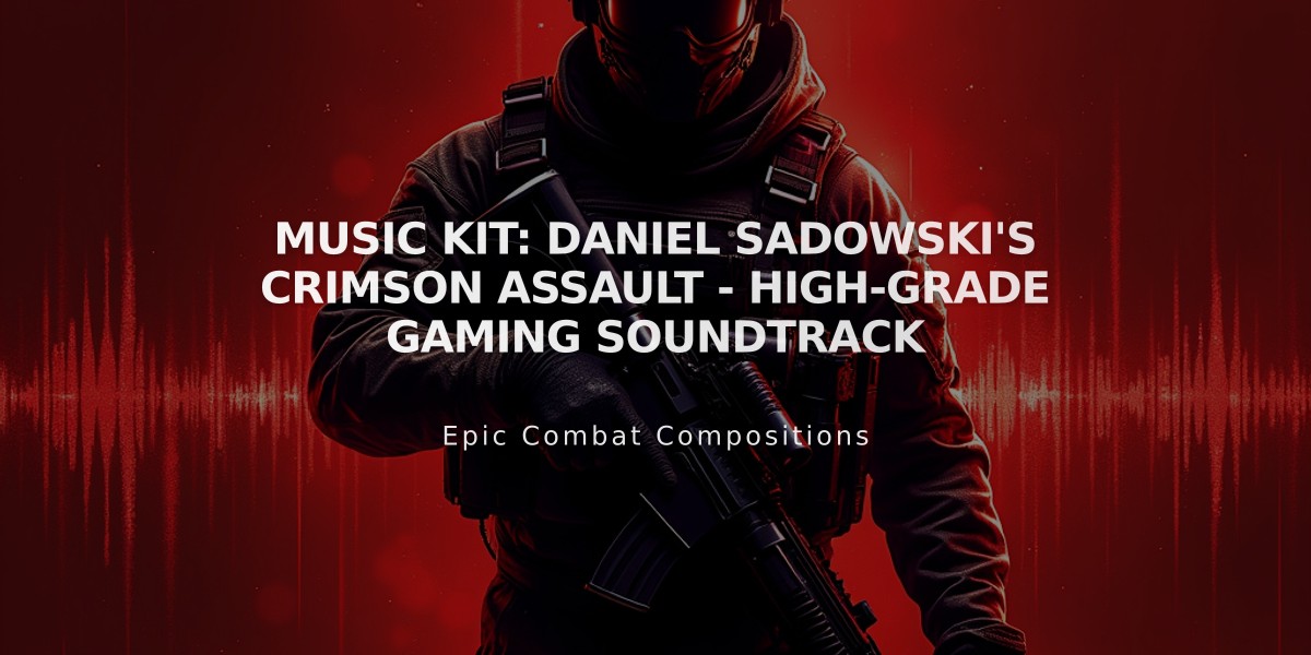 Music Kit: Daniel Sadowski's Crimson Assault - High-Grade Gaming Soundtrack