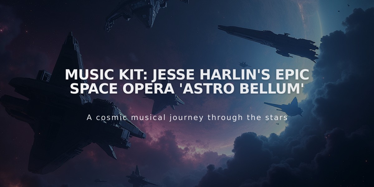 Music Kit: Jesse Harlin's Epic Space Opera 'Astro Bellum'