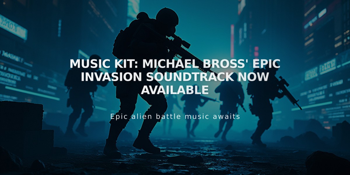 Music Kit: Michael Bross' Epic Invasion Soundtrack Now Available