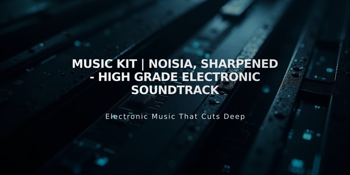 Music Kit | Noisia, Sharpened - High Grade Electronic Soundtrack