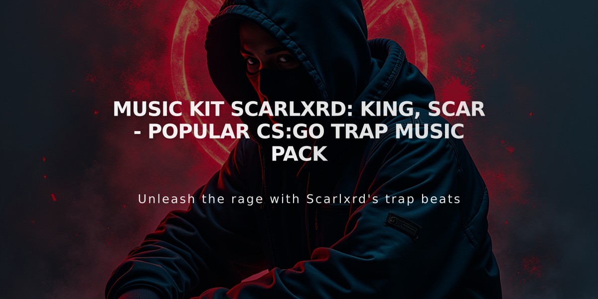 Music Kit Scarlxrd: King, Scar - Popular CS:GO Trap Music Pack