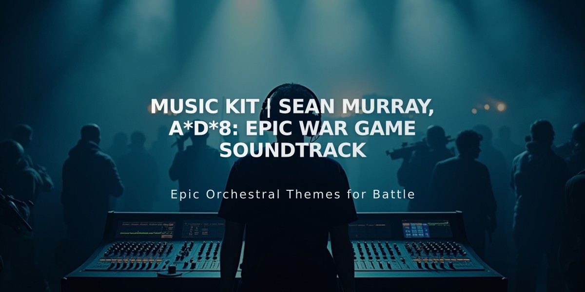 Music Kit | Sean Murray, A*D*8: Epic War Game Soundtrack