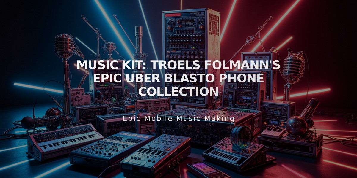 Music Kit: Troels Folmann's Epic Uber Blasto Phone Collection