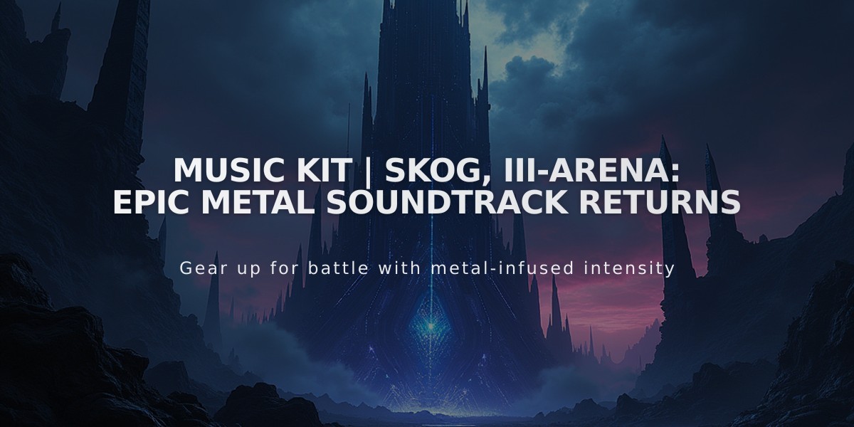 Music Kit | Skog, III-Arena: Epic Metal Soundtrack Returns