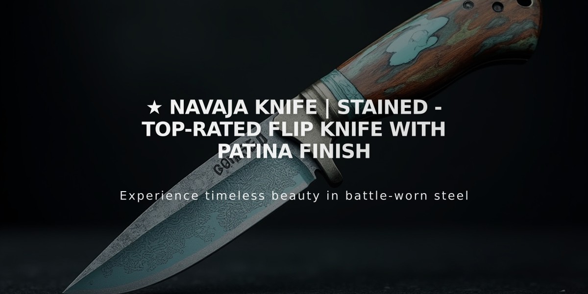 ★ Navaja Knife | Stained - Top-Rated Flip Knife with Patina Finish