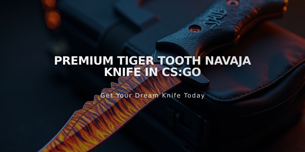 Premium Tiger Tooth Navaja Knife in CS:GO