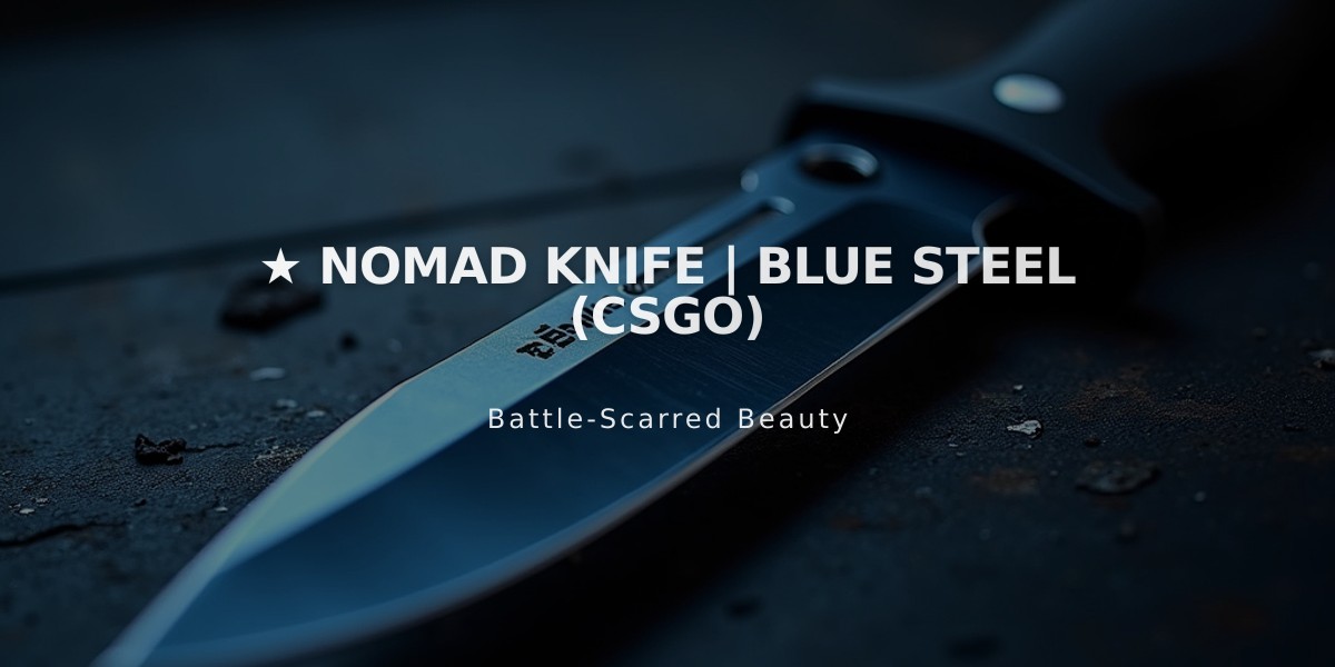 ★ Nomad Knife | Blue Steel (CSGO)