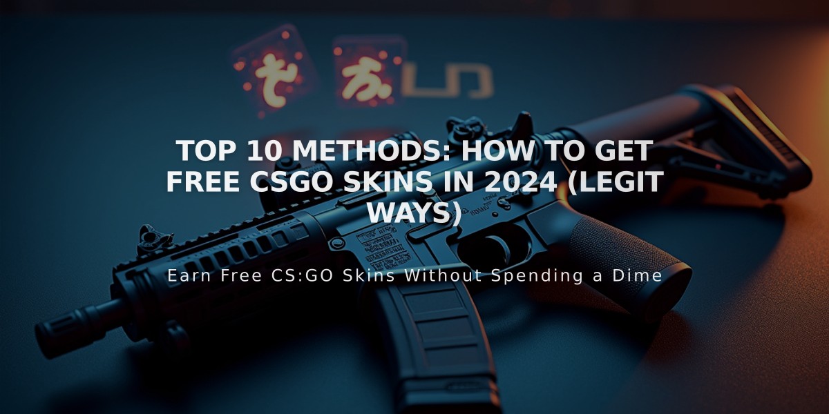 Top 10 Methods: How to Get Free CSGO Skins in 2024 (Legit Ways)