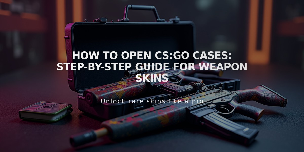 How to Open CS:GO Cases: Step-by-Step Guide for Weapon Skins